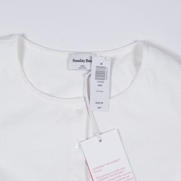 Aritzia Sunday Best Izzy 2XS cropped white sweater NWT - Picture 4 of 8